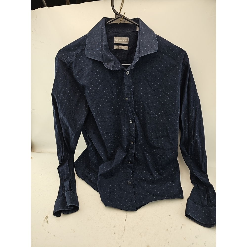 Michael Kors Men's Slim Fit Dotted Button Down